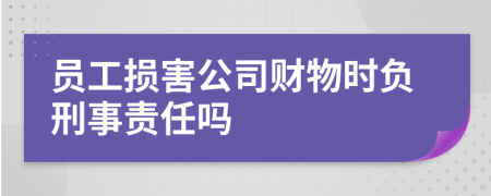 员工损害公司财物时负刑事责任吗