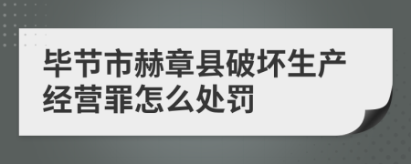 毕节市赫章县破坏生产经营罪怎么处罚