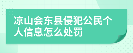 凉山会东县侵犯公民个人信息怎么处罚