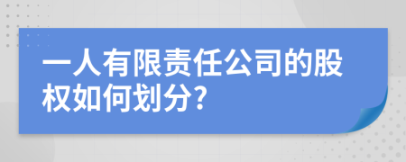 一人有限责任公司的股权如何划分?