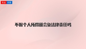 不报个人所得税会负法律责任吗