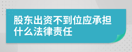 股东出资不到位应承担什么法律责任