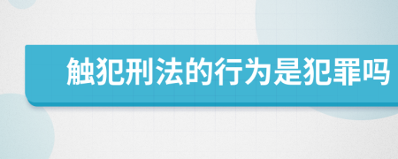 触犯刑法的行为是犯罪吗