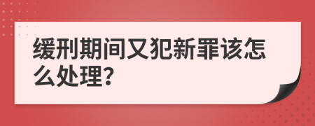 缓刑期间又犯新罪该怎么处理？