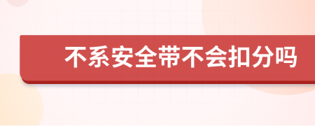 不系安全带不会扣分吗