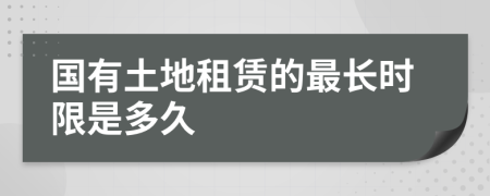 国有土地租赁的最长时限是多久