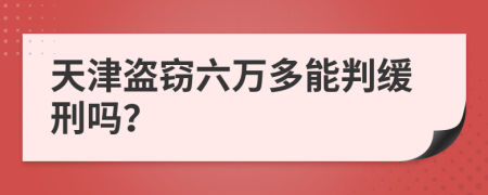 天津盗窃六万多能判缓刑吗？