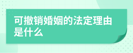 可撤销婚姻的法定理由是什么