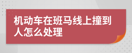 机动车在班马线上撞到人怎么处理