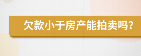 欠款小于房产能拍卖吗？
