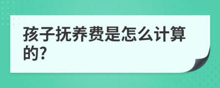孩子抚养费是怎么计算的?