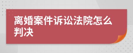 离婚案件诉讼法院怎么判决