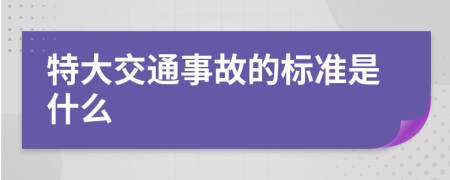 特大交通事故的标准是什么