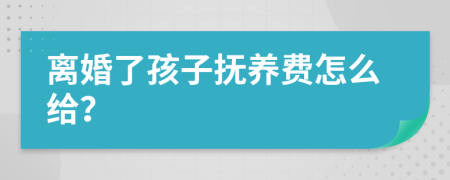 离婚了孩子抚养费怎么给？