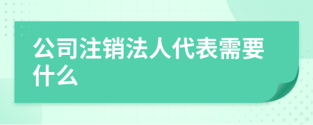 公司注销法人代表需要什么