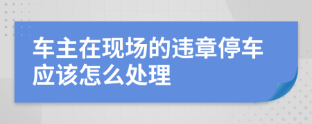 车主在现场的违章停车应该怎么处理