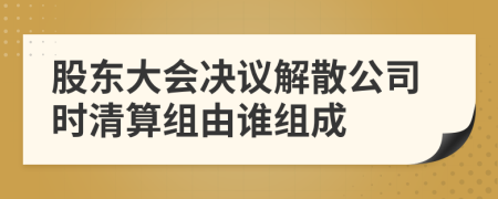 股东大会决议解散公司时清算组由谁组成