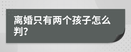 离婚只有两个孩子怎么判？