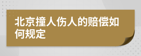 北京撞人伤人的赔偿如何规定