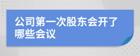 公司第一次股东会开了哪些会议