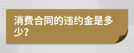 消费合同的违约金是多少？