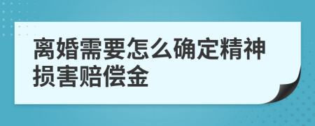 离婚需要怎么确定精神损害赔偿金