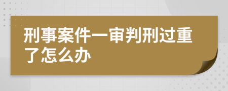 刑事案件一审判刑过重了怎么办