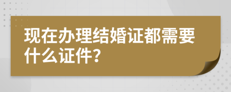 现在办理结婚证都需要什么证件？