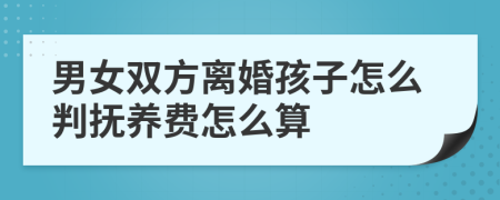 男女双方离婚孩子怎么判抚养费怎么算