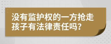 没有监护权的一方抢走孩子有法律责任吗？
