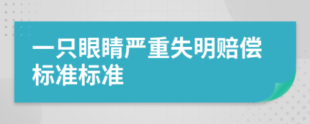 一只眼睛严重失明赔偿标准标准