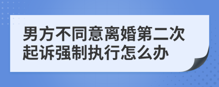 男方不同意离婚第二次起诉强制执行怎么办