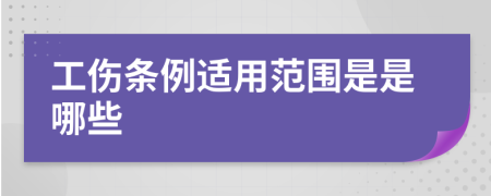 工伤条例适用范围是是哪些