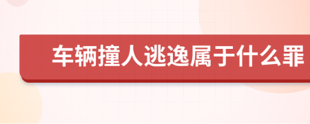 车辆撞人逃逸属于什么罪