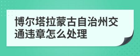 博尔塔拉蒙古自治州交通违章怎么处理