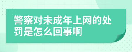 警察对未成年上网的处罚是怎么回事啊