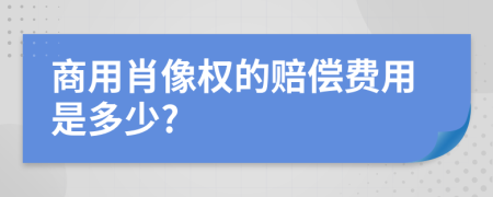 商用肖像权的赔偿费用是多少?