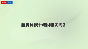 税务局属于政府机关吗？