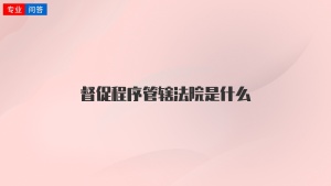 督促程序管辖法院是什么