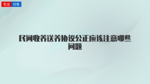 民间收养送养协议公正应该注意哪些问题