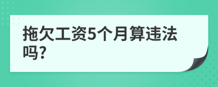 拖欠工资5个月算违法吗?