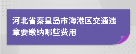 河北省秦皇岛市海港区交通违章要缴纳哪些费用