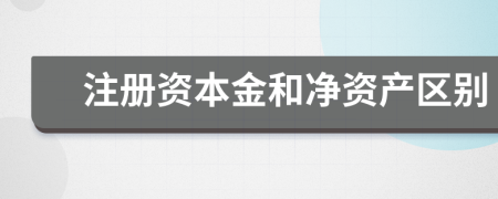 注册资本金和净资产区别