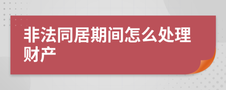 非法同居期间怎么处理财产