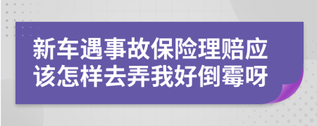 新车遇事故保险理赔应该怎样去弄我好倒霉呀