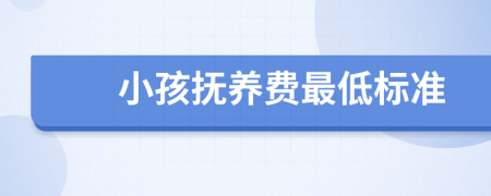 小孩抚养费最低标准