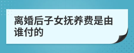 离婚后子女抚养费是由谁付的