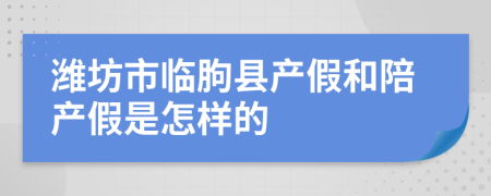 潍坊市临朐县产假和陪产假是怎样的