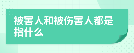 被害人和被伤害人都是指什么