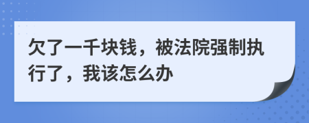 欠了一千块钱，被法院强制执行了，我该怎么办